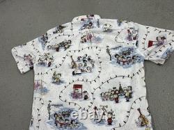 Chemise NWT Peanuts x Reyn Spooner Homme M Charlie Brown Noël Vacances Édition Limitée