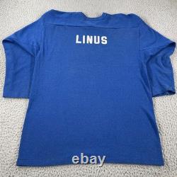 Chemise vintage Snoopy des années 70 Peanuts Charlie Brown Linus chemise bleue 60s RARE