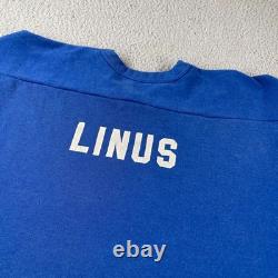 Chemise vintage Snoopy des années 70 Peanuts Charlie Brown Linus chemise bleue 60s RARE