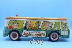 Chien 60s Peanuts Bus Jouet en Fer Vintage Snoopy, Charlie Brown, 14.5