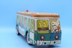 Chien 60s Peanuts Bus Jouet en Fer Vintage Snoopy, Charlie Brown, 14.5