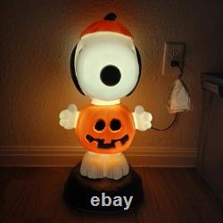Citrouille lumineuse en plastique soufflé Gemmy de 2' avec Peanuts Charlie Brown et Snoopy pour Halloween