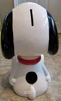 Coffre-fort Snoopy 12 1966 vintage Déterminé GRAND RARE PEANUTS Banque Charlie Brown