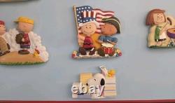Collection de 13 aimants Willabee & Ward Peanuts : Charlie Brown, Snoopy, etc.
