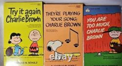 Collection de 21 livres de poche vintage Charlie Brown Peanuts Snoopy Charles Schultz