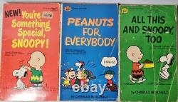Collection de 21 livres de poche vintage Charlie Brown Peanuts Snoopy Charles Schultz