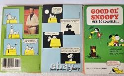 Collection de 21 livres de poche vintage Charlie Brown Peanuts Snoopy Charles Schultz