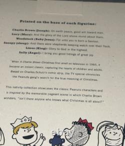 Collection de crèches Peanuts Hallmark 2023, ensemble de 7 pièces Charlie Brown, Snoopy Nib
