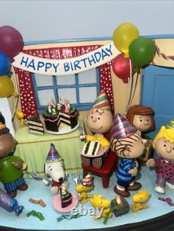 Collection de vacances lumineuse Peanuts de Danbury Mint Joyeux Anniversaire Meilleur Jamais Sans Boîte