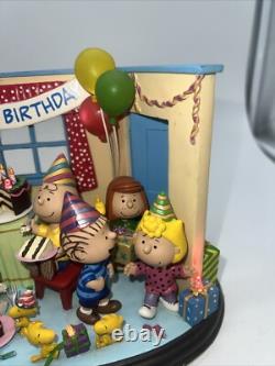 Collection de vacances lumineuse Peanuts de Danbury Mint Joyeux Anniversaire Meilleur Jamais Sans Boîte