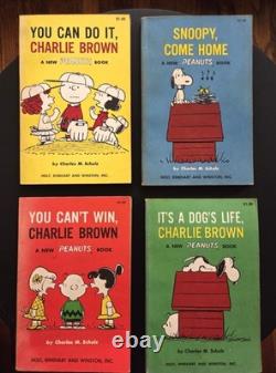 Collection vintage Peanuts 22 livres de Charlie Brown 1962-1973 17 premières éditions