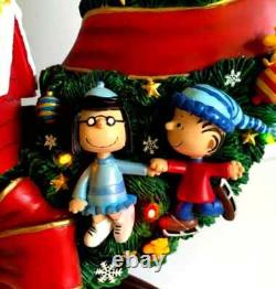 Couronne de Noël Snoopy Danbury Mint Peanuts Charlie Brown éclairée 15-18 RARE