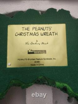 Couronne de Noël Snoopy Peanuts Danbury Mint Charlie Brown lumineuse 15-18 RARE