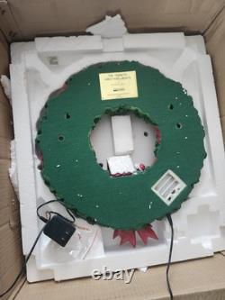 Couronne de Noël Snoopy Peanuts Danbury Mint Charlie Brown lumineuse 15-18 RARE