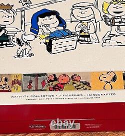 Crèche de Noël 2021 Peanuts Hallmark - Ensemble de 7 figurines avec Charlie Brown et Snoopy