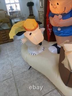 Crèche de Noël Gemmy Snoopy et Charlie Brown, scène de la Nativité, 6 pieds de haut