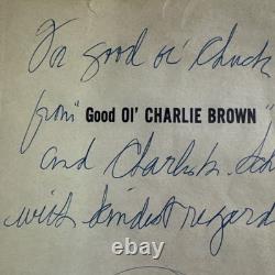 Croquis signé Schulz et Charlie Brown de 1957, nouveau Peanuts, bon vieux Charlie Brown