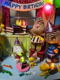 DANBURY MINT Peanuts Snoopy MEILLEUR ANNIVERSAIRE JAMAIS Décoration Éclairée MINT