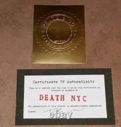 DEATH NYC – Tirage d’art signé et ENCADRÉ en édition limitée, 45 × 32 cm, Snoopy + Charlie Brown dans E.T.