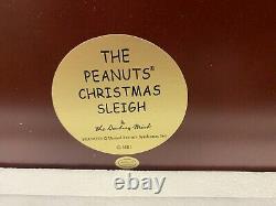 Danbury Mint Charles Schultz Peanuts Christmas Sleigh Charlie Brown Snoopy
