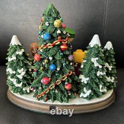 Danbury Mint Charlie Brown Snoopy Peanuts Le temps de Noël est là éclairé Non utilisé