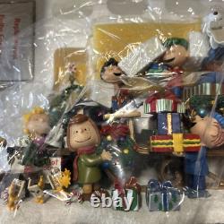 Danbury Mint La bande des Peanuts traîneau de Noël Snoopy Charlie Brown lumineux
