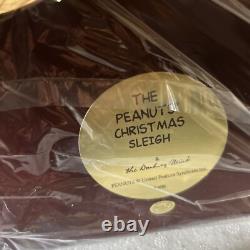 Danbury Mint La bande des Peanuts traîneau de Noël Snoopy Charlie Brown lumineux