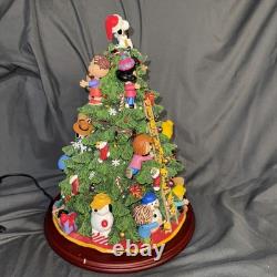 Danbury Mint Le sapin de Noël Peanuts s’illumine Charlie Brown Snoopy grand