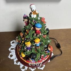 Danbury Mint Le sapin de Noël Peanuts s’illumine Charlie Brown Snoopy grand