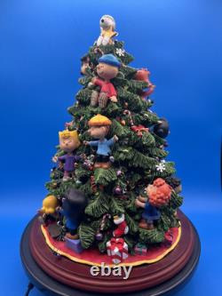 Danbury Mint Les Lumières de l'Arbre de Noël des Peanuts Éclairent Charlie Brown Snoopy Grand