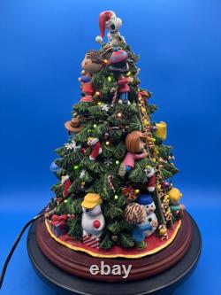 Danbury Mint Les Lumières de l'Arbre de Noël des Peanuts Éclairent Charlie Brown Snoopy Grand