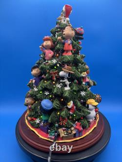 Danbury Mint Les Lumières de l'Arbre de Noël des Peanuts Éclairent Charlie Brown Snoopy Grand