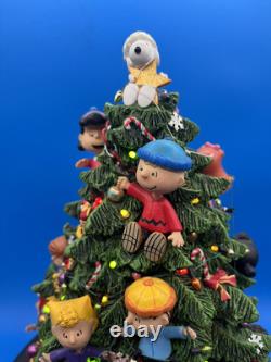 Danbury Mint Les Lumières de l'Arbre de Noël des Peanuts Éclairent Charlie Brown Snoopy Grand