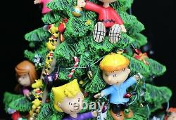 Danbury Mint Peanuts Arbre De Noël Avec Boîte Light-up Snoopy Charlie Brown