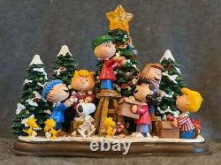 Danbury Mint Peanuts Charlie Brown Le Temps De Noël Est Arrivé! Sculpture Allumée