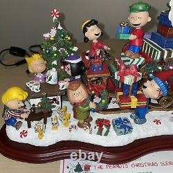 Danbury Mint Peanuts Christmas Sleigh Snoopy Charlie Brown Figurine De Vacances Excd