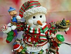 Danbury Mint Peanuts Christmas Snowman Lighted Charlie Brown, Énorme! Snoopy