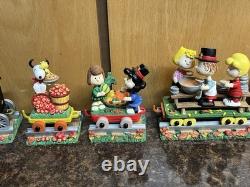Danbury Mint Peanuts Le Train Spécial de Thanksgiving Ensemble de Figurines Charlie Brown