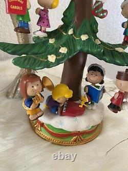 Danbury Mint Peanuts Musical Christmas Tree Charlie Brown Snoopy Rare Mint Cond