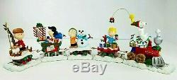 Danbury Mint Peanuts Train De Noël Sculpture 5 Piece Set Snoopy Charlie Brown