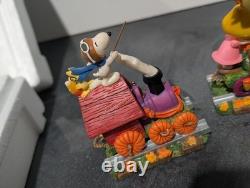 Danbury Mint Peanuts Train Express de Citrouilles Halloween Snoopy Charlie Brown