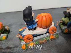 Danbury Mint Peanuts Train Express de Citrouilles Halloween Snoopy Charlie Brown