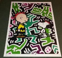 Death Nyc Ltd Signé Lg Art Print 45x32cm Charlie Brun Snoopy Punk Keith Haring