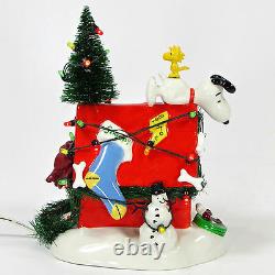 Département 56 Un Jeu Très Snoopy Christmas 3pc Allumé Charlie Brown Mib 59092