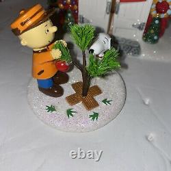 Dept 56 Village D'arachides Ensemble Cadeau De Lot D'arbre De Vacances Charlie Brown Snoopy 4056231