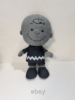 EDWIN Snoopy & Charlie Brown Jouet en Peluche en Denim Noir 21cm Neuf