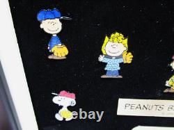 Édition Limitée Ensemble de 12 Pins Encadrés Peanuts Baseball Charlie Brown Snoopy