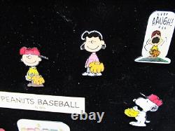 Édition Limitée Ensemble de 12 Pins Encadrés Peanuts Baseball Charlie Brown Snoopy