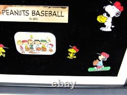 Édition Limitée Ensemble de 12 Pins Encadrés Peanuts Baseball Charlie Brown Snoopy