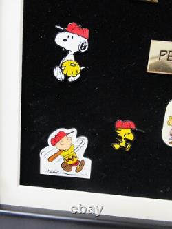 Édition Limitée Ensemble de 12 Pins Encadrés Peanuts Baseball Charlie Brown Snoopy